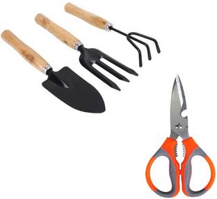 shreenik combo of 3 pisGarden tool & 1 pis multipurpose Scissor Garden Tool Kit