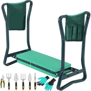 VOLTZ VZ-Garden Foldable Bench Stool,Soft Kneeling Pad,6Tools,Pouches,Gardening Glove Garden Tool Kit