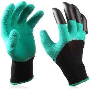 CINAGRO Heavy Duty Garden Farming Claw Gloves, Washable with Right Hand Fingertips Gardening Shoulder Glove