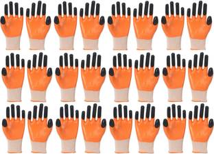 NARV Heavy Duty Nitrile Coated Work For Industrial Gardening Agricultural O_8 Dry Disposable Glove Set