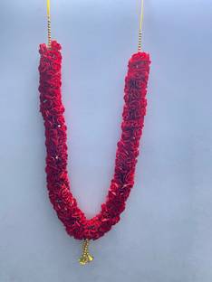 CROWN NIMREET ARTIFICIAL ROSE MALA HAAR 20 INCH BIG GARLAND GOD IDOL PHOTO FRAME MALA Garland