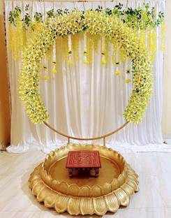 NuttsStore Backdrop Setup for Mehndi, Marriage, Pooja, ganpati,All Festivals Garland
