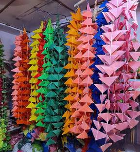 Craftomanic Decorative Triangle 4 Feet 10 Hanging Decorative Garland Recycled Paper Recycled Paper Sustainable Garland