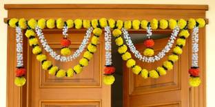 Tia Crafts Artificial Marigold Garlands Flower Door Toran Door Hangings Garlands Garland