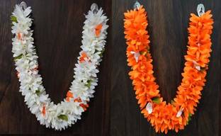 ASTRO PLUS 12 Inches Multicolor Garland flower Mala's Pack of 2 for God Handicraft idol Fabric Garland