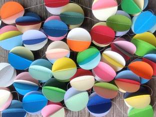 CLITHS colorful paper garland circle Craft paper Garland