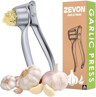 Zevon Garlic Crusher Stainless Steel Hand Garlic Press for Kitchen Garlic Press