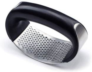 SASHTI COLLECTION Stainless Steel and Plastic Portable Garlic Crusher Ginger Mincer Squeezer Press Rocker Kitchen Chopper with Handle, Garlic Press Mincer Kitchen Tool Accessries Garlic Press