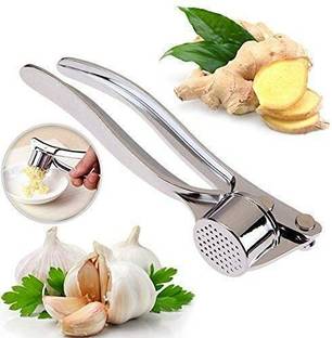 RogueAbyss Premium Garlic Press with Soft Easy-Squeeze Ergonomic Handle, Sturdy Design Extracts More Garlic Paste Per Clove, Garlic Crusher for Nuts & Seeds, Professional Garlic Mincer & Ginger Press Garlic Press