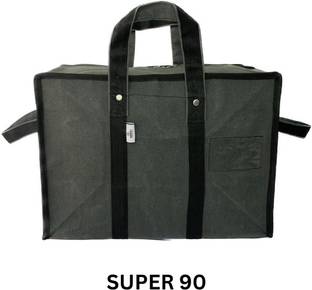 GIRIRAJ CANVAS HUB Super 90 no Grey Canvas Extra Heavy Duty Multi-Purpose Extra Large Toys Storage, Check-in Bag and Goods Carrying Organizer with Zip Closure (25"x16"x10" inches)