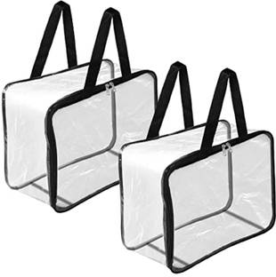 AgrohA 40x32x22 CM - 2 Pack Multipurpose Transparent Storage Bag for Clothes PVC Packing Organizer 2