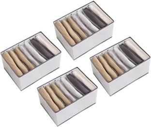 QUAIL 7 Self Drawer | 7 Grids Washable Portable Closet Storage Box Organizer | Easy To Use | Foldable Closet Drawer