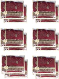 CHAMPARAN Flower Printed Tear Resistant Non Woven Fabric Single Saree Bag/Saree Covers/Cloth Covers Pack of 12