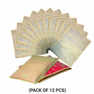 VYORA PREMIUM SINGLE SAREE COVER / CLOTH COVER / GARMENT COVER (PACK OF 12) B_SINGLE_GO_12