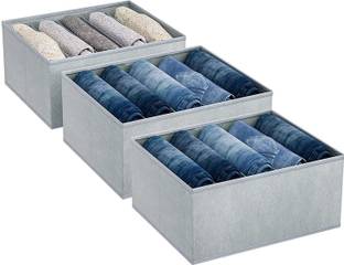 DOUBLE R BAGS Jeans Organizer Clothes Drawer Organizer for Folded Clothes Pack of 3 Jeans Organizer
