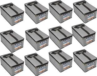 UjalaMultipack Pack Of 12 Foldable & Durable Wardrobe Organizer | Shirt Organizer for Closet Storage Non Woven Shirt Organizer for Home & Traveling with Transparent Window |