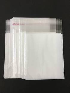 Retailvibes 3x4 Inch | 100 Pcs White Bopp Pouch Self Adhesive Jewelry & Accessories Pouch