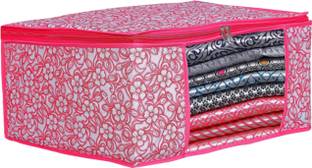 CHAMPARAN Saver Cover,Saree Cover, Cloth Organizer Wardrobe Organizer Cloth Safety Bag for Sarees ,Lahanga, Cloths,Suits,Pants Shirts Storage Space Pack Of 01