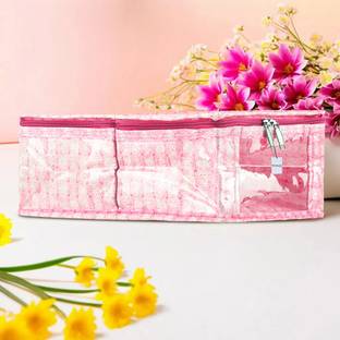 HOMESTIC by Kuber Industries Under Garment Kit Check Under Garment Kit|Two Partition|U.G Kit for Man & Woman|Pink Cloth Storage