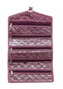 KUBER INDUSTRIES Designer Foldable Payal kit, Travelling Organiser in Quilted Satin Material NewSaree3254