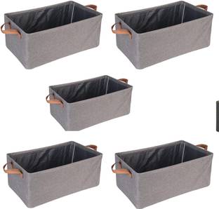 VENDIFY Foldable 26L PACK OF 5 Cloth Organizer For Wardrobe Storage Bag Storage Box Closet Drawer Organizers for Clothes Clothes Storage Box for Wardrobe Cloth, Saree, Towel, Blanket