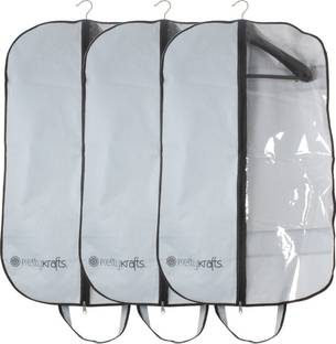 PRETTY KRAFTS Half Transparent Coat Cover | Cloth Cover | Blazer Cover F1547_Grey3