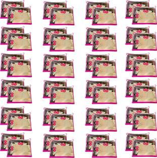 Trendifly Home Storage Non Woven Single Saree Cover with Transparent Top 80 GSM Fabric pink-single-saree-cover garment-cover-set-of-24