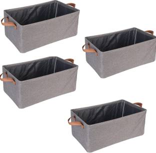 VENDIFY SET OF 4 Cloth Organizer for Wardrobe Cloth Storage Box saree cover storage bags clothes organiser cloth storage bag storage box for clothes cloth storage storage organizer box for cupboard