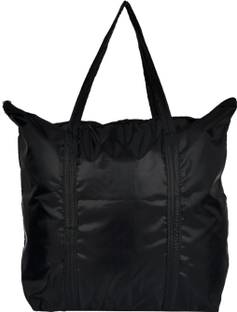 KUBER INDUSTRIES Storage Bag Multiuses Polyster Storage Bag, Shopping Bag, Tote Bag, Cloth Bag With 1 Small Pocket & Handle (Black)-47KM01249