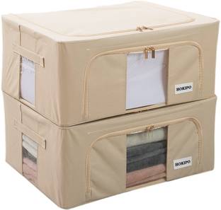 HOKiPO Storage Boxes for Clothes, 44 Litre, Pack of 2