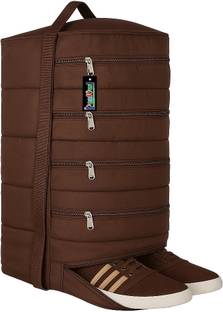 Peafowl Travel Shoe Cover Bag Shoe Cover, 5 Pocket Sleeper Sandals Shoes Cover,Travelling Kit,Hanging Shoe kit CoffeeShoePkof1
