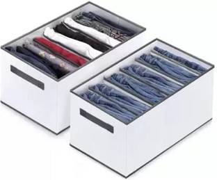 S.V.Enterprises Self cloth Organizer Self Cloth Organizer Garment Cover Cloth Organiser Storage for Wardrobe shirt stacker organizer Garment Cover