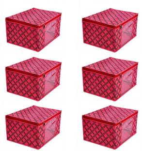 bapu creation 100 gsm Black stripe Maroon Background sari cover packof6