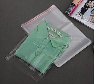 ZYGOMA Plastic Garment Bags Transparent (Pack of 100, 12x16 inch) Clear Self Seal Packaging Plastic Bag For Clothes, Articles & Others