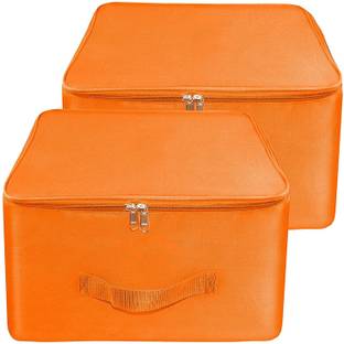 TULMAN 34 L Nylon Wardrobe Bag, Underbed Moisture Proof Saree Bag, Multipurpose Storage Bag, Cloth Storage Organiser, with Zipper Closure & Handle