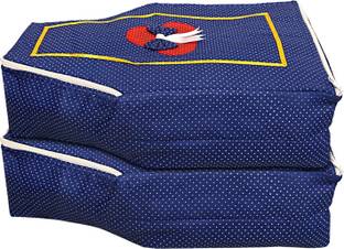 KUBER INDUSTRIES Designer Dot Printed Blouse Cover-Pack of 2 (Blue)-HS_38_KUBMART20976 HS_38_KUBMART020976