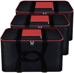 QUAIL Premium Quality Nylon Wardrobe Bag with Zippered Closure & Handle (Set of 3)