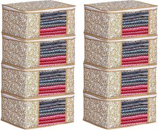 Billiondesigner Cloth Safety Bag for Sarees,Lahanga,Cloths,Suits,Pants Shirt Storage Saree Cover Organizer Clothes cover/Storage Cover/Cloth Cover,Garment Cover FW601_BROWN_PK08