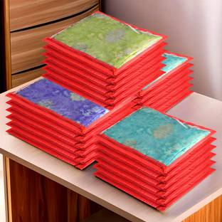 KUBER INDUSTRIES Plain Non Woven Single Packing Saree Cover 24 pcs Set (Red) ,CTKNEW107 CTKNEW0107