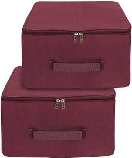 SH NASIMA Presents Premium Quality Nylon Wardrobe Bag Underbed Cloth Storage Organizer with Handle Pack OF 2