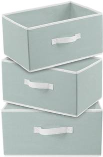 uhi Multipurpose Rectangular Drawer Storage Organizer Foldable Storage Box with Side Handle, Replacement Drawer Storage For Toys & Clothes Organizer (3 Pcs)