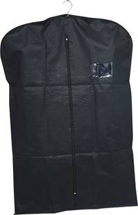 KUBER INDUSTRIES Designer Men's Coat Blazer cover Foldover Breathable Garment Bag Suit cover- Black SAREESCKU8927