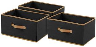 uhi Multipurpose Rectangular Drawer Storage Organizer Foldable Storage Box with Side Handle, Replacement Drawer Storage For Toys & Clothes Organizer (Set of 3)