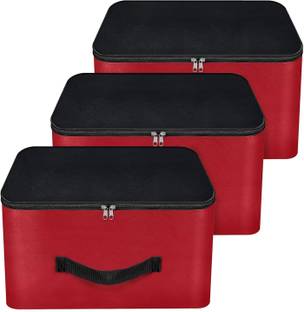 STORITE 3 Pack Wardrobe Bag Wardrobe Bag Underbed Moisture Proof Cloth Storage Organiser with Zippered Closure & Handle