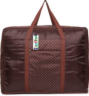 Peafowl Multipurpose Bag Double Bed Blanket Bag Cover/Saree Bag/Household Storage Bag New_Dot_Coffee_Blanket