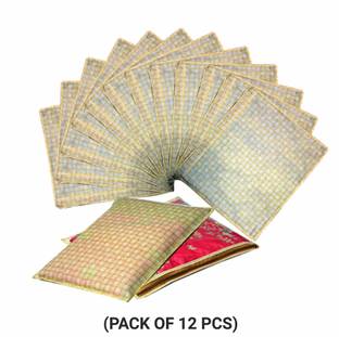 VYORA PREMIUM SINGLE SAREE / CLOTH / GARMENT COVER (PACK OF 12) B_SINGLE_GO_12