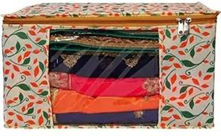 DVON Presents non woven saree cover storage bags for clothes With primum quality saree cover fancy saree cover with zip combo offer low price & cloth organizer for wardrobe Black Polka Dot Saree Cover Pack of 1