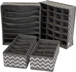 ELITEHOME Closet Drawer Divider Closet Drawer Organizer for Wardrobe,Divider Storage for Socks, Bra, Tie, Scarfs 4WC