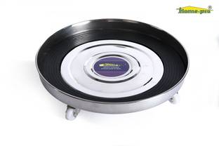 Home-pro Stainless Steel Gas Cylinder Trolley with Wheels Pack of 1 Gas Cylinder Trolley