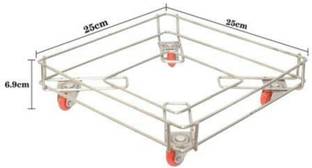 DEVASHREE ENTERPRISE Stainless Steel Oil Container Dabba Trolley Trolley Wheel Trolley 10x10 Inch Gas Cylinder Trolley